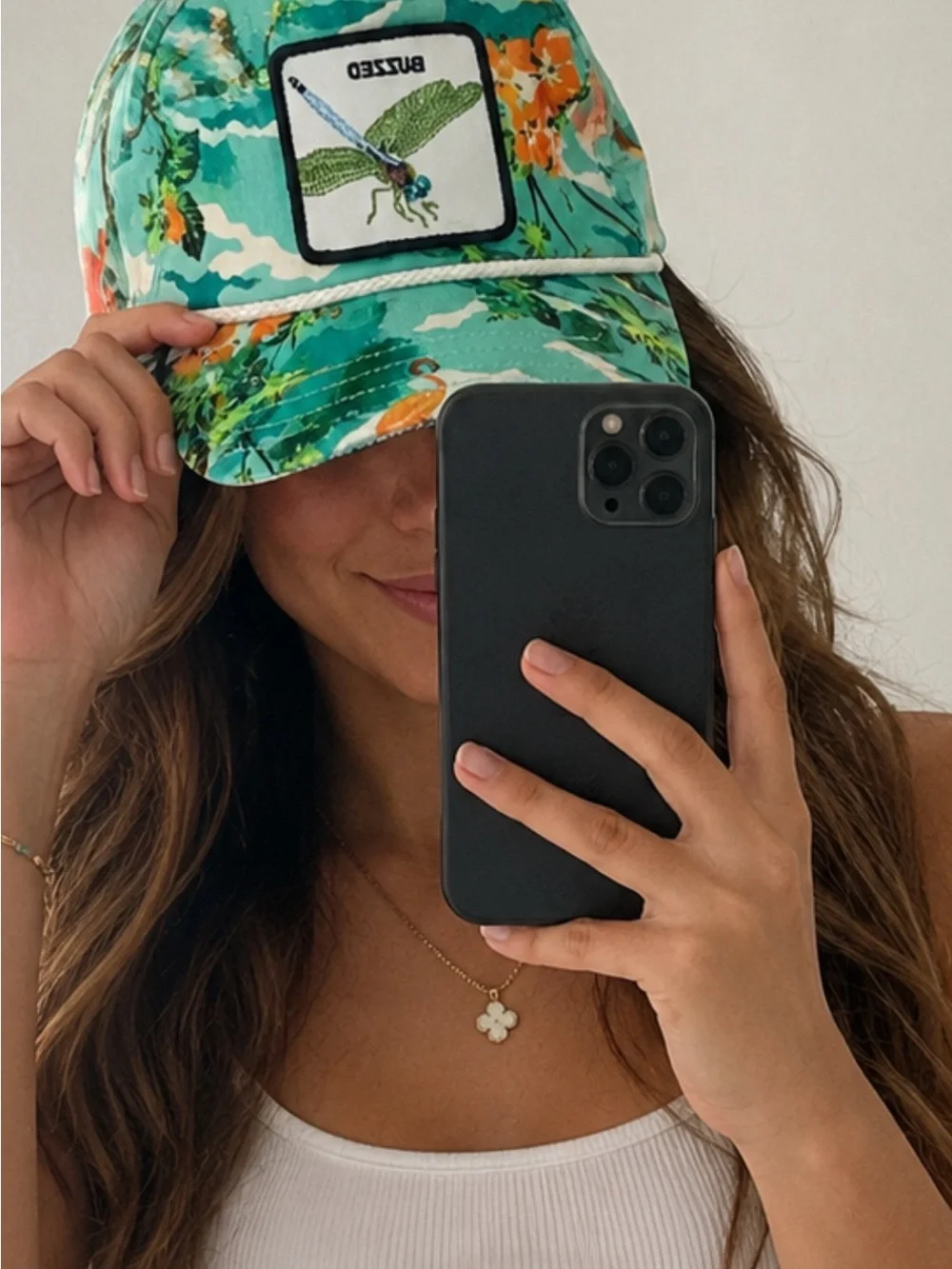 Goorin Bros Tropical Dragonfly Baseball Cap in Teal and Orange